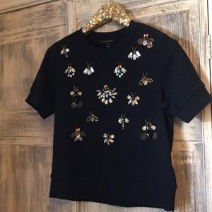 Banana Republic Blue Short Sleeve Sweater